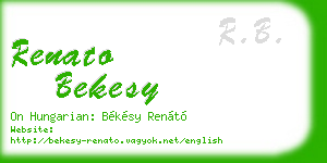 renato bekesy business card