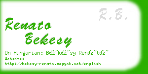 renato bekesy business card